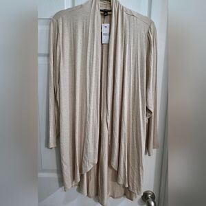 Lane Bryant Beige Draped Cardigan